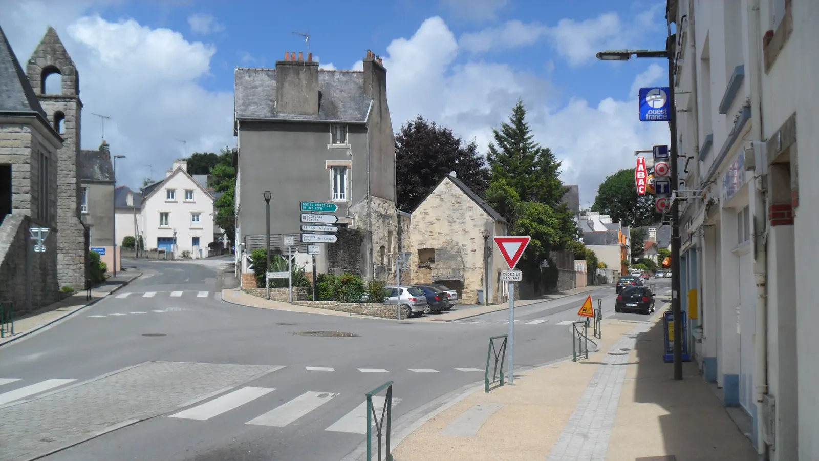Le secteur du Moulin Vert, à l'ouest de Quimper